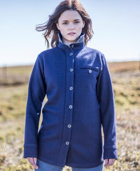 McNair women's merino Fell Shirt in Slawit Blue