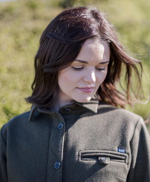 McNair women's merino Fell Shirt in Dark Sage