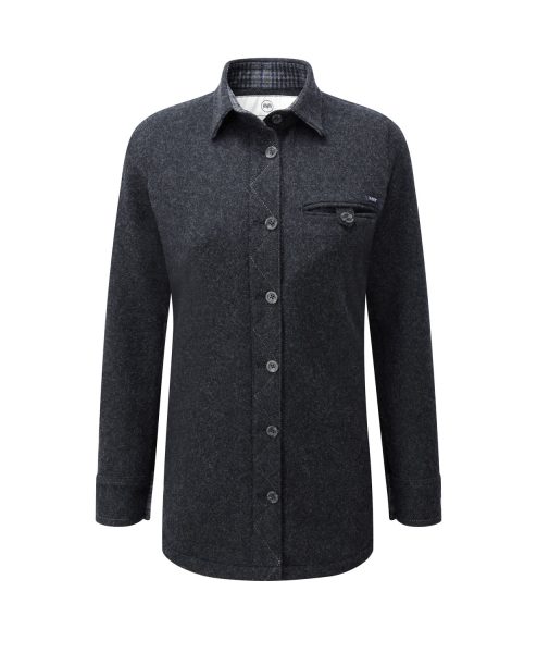 McNair women's merino fell shirt in charcoal
