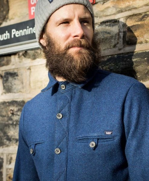 McNair Men's Fell Shirt in Slawit blue