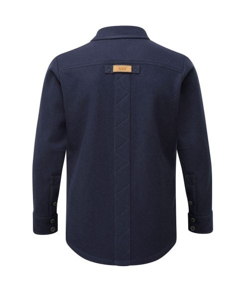McNair Men's midweight merino Fell Shirt in Classic Navy