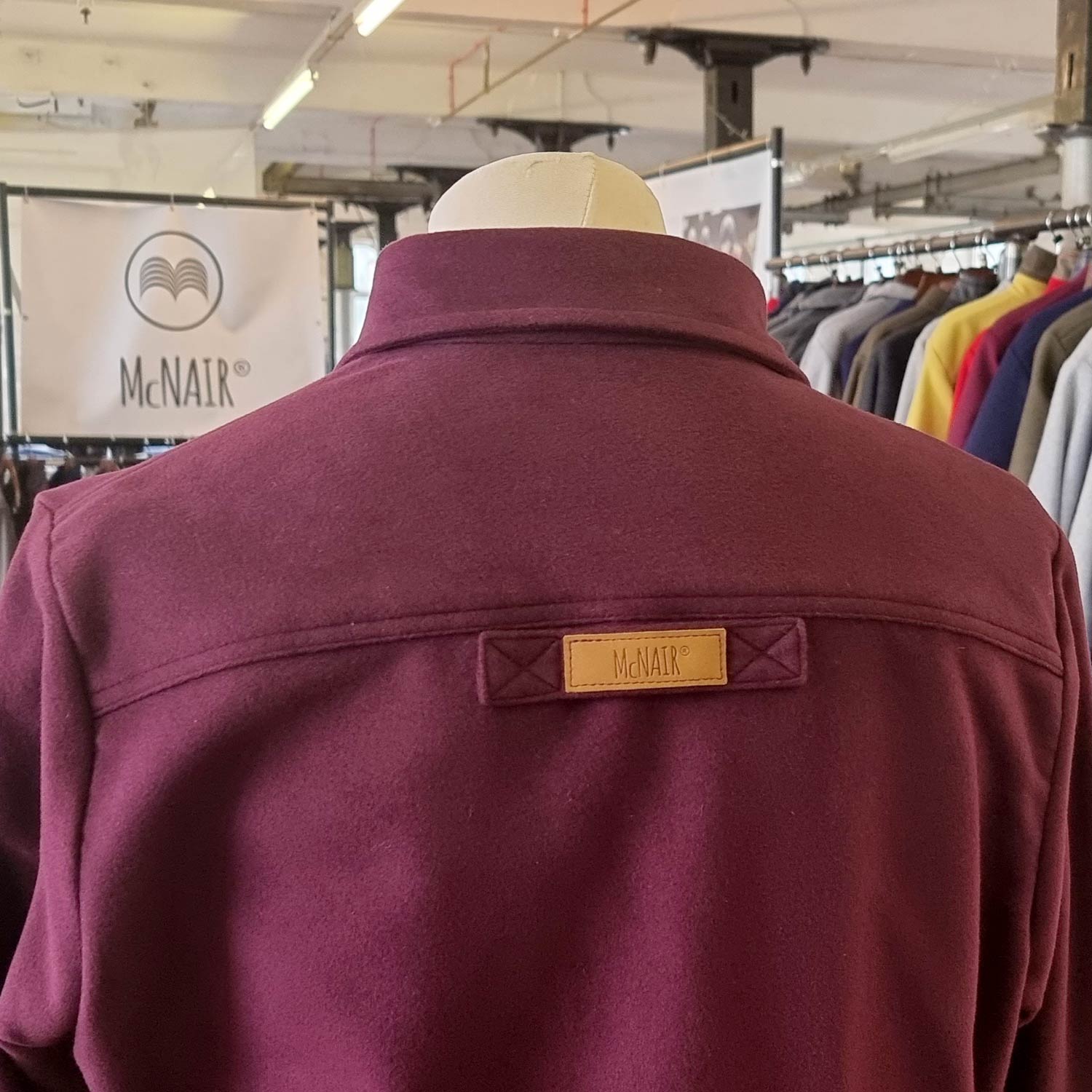 Men's Moleskin Force Plasmadry shirt in Berry (back)