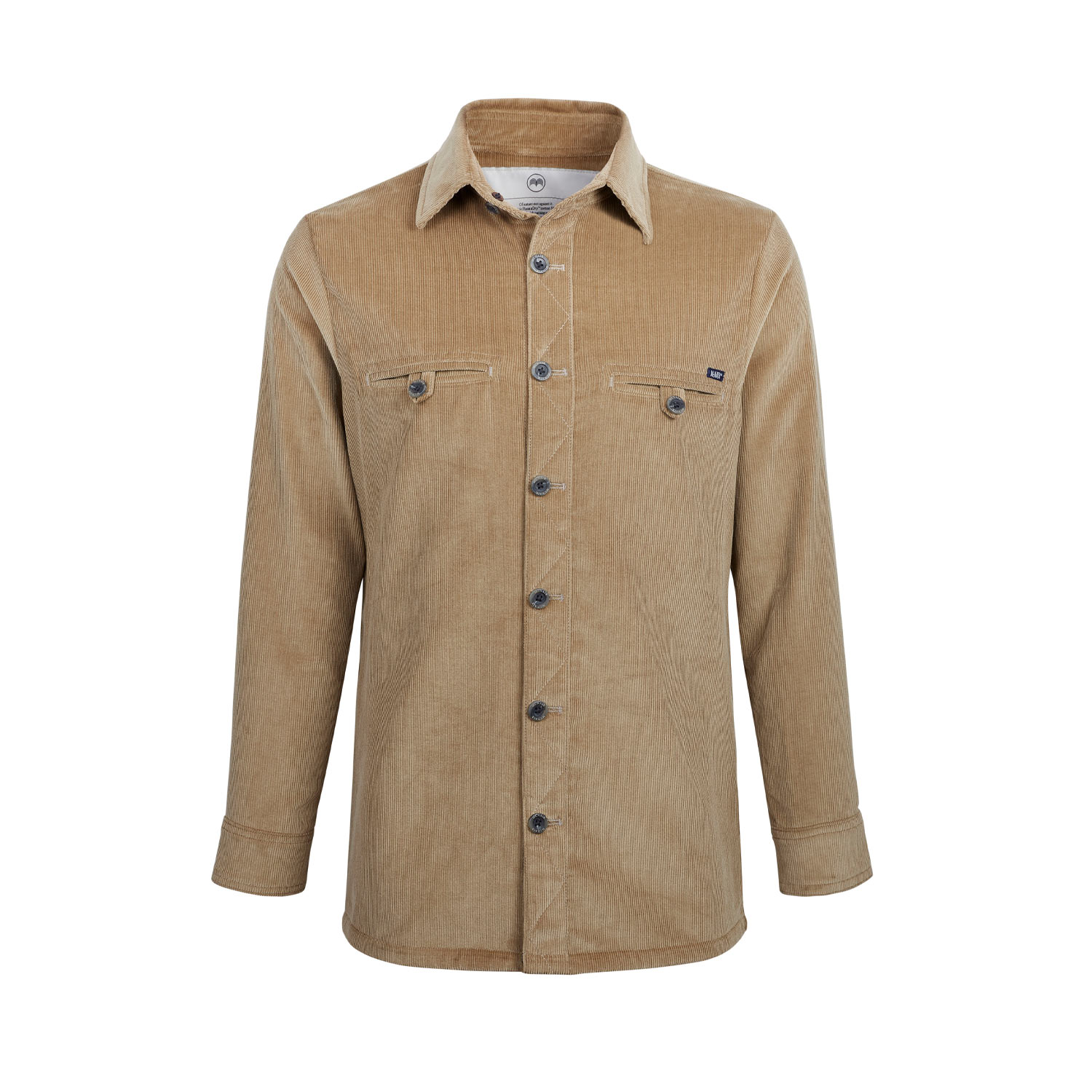 McNair men's PlasmaDry Corduroy Shirt in Sisal