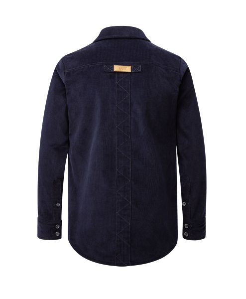 McNair Men's PlasmaDry Corduroy shirt in deep navy