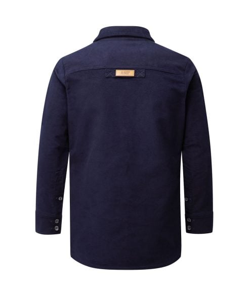 McNair PlasmaDry Moleskin shirt in deep navy