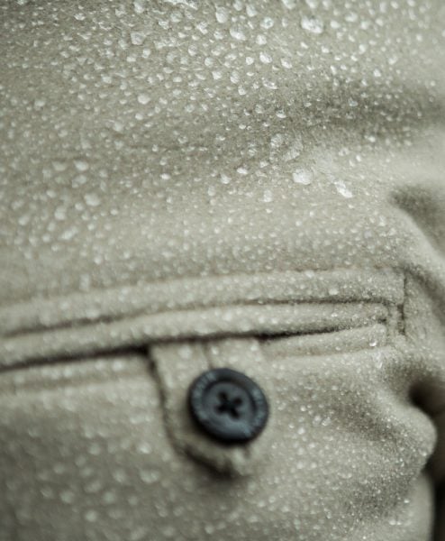 McNair PlasmaDry Moleskin shirt showing water beading