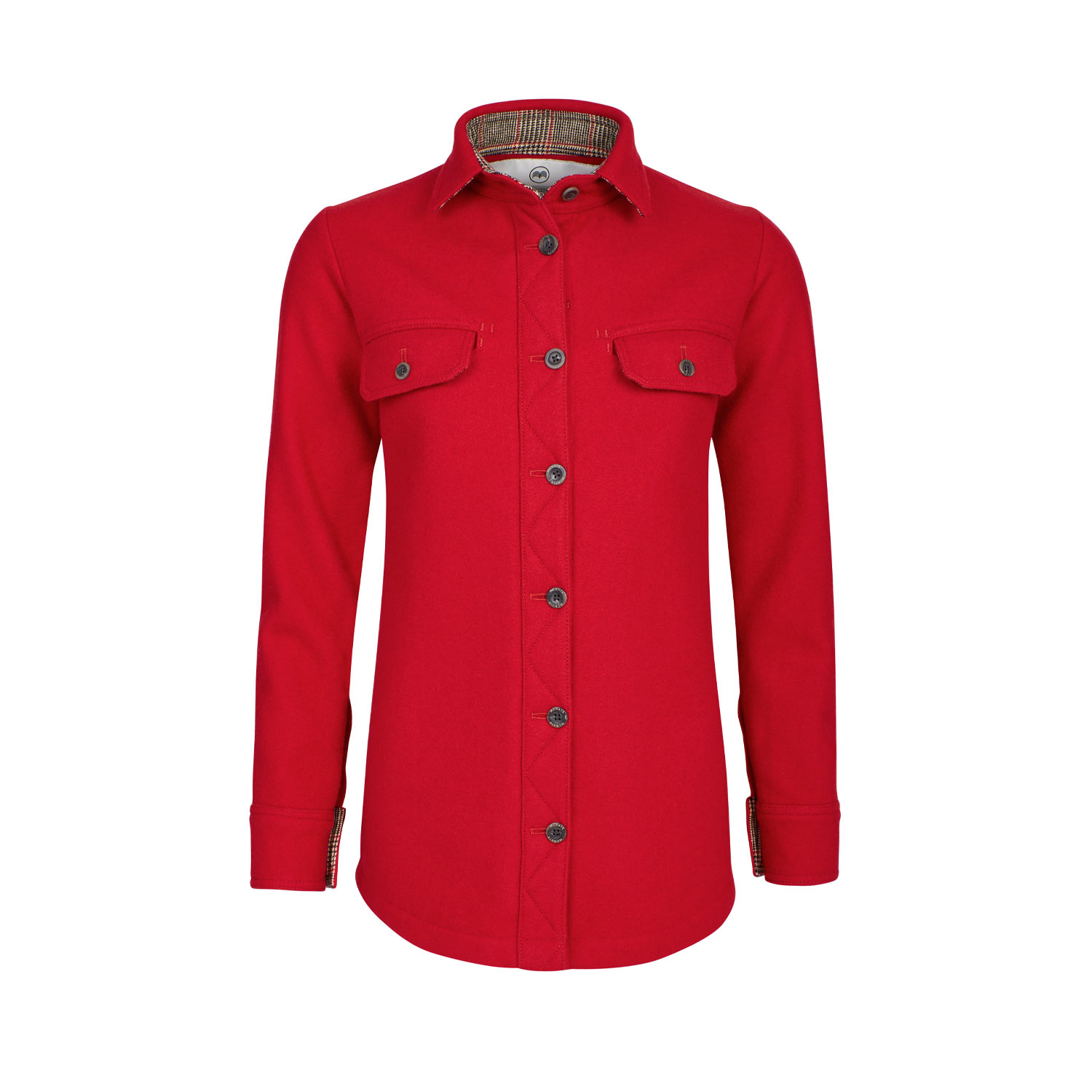 McNair women's merino Ridge Shirt in Chilli Red