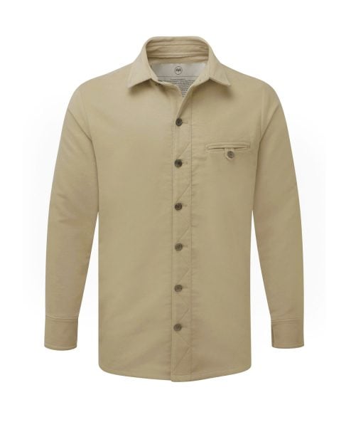 McNair men's Plasmadry moleskin Beck Shirt in Light Khaki