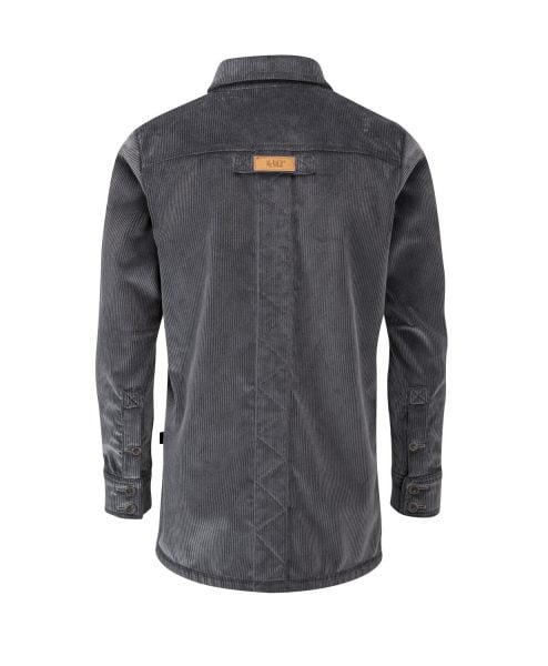 McNair men's PlasmaDry corduroy Moorland Shirt in Lead Grey (back)