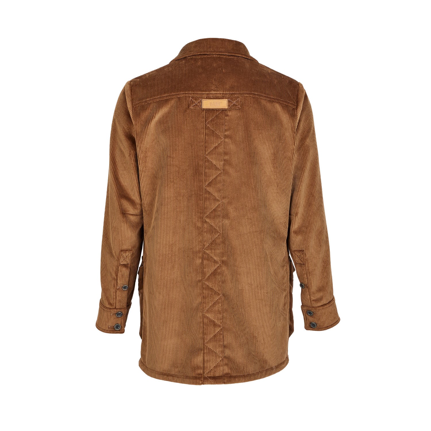 Men's Corduroy Moorland Plasmadry shirt in Bark (Back)