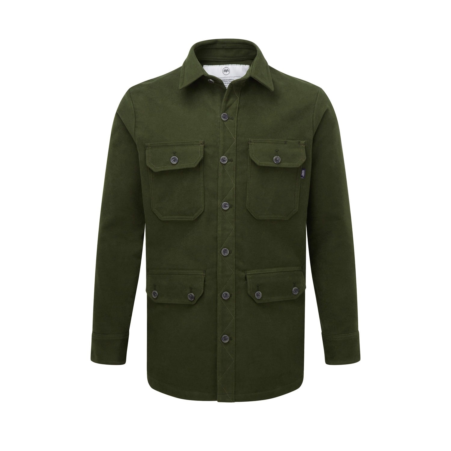 McNair men's moleskin Field Shirt in olive green