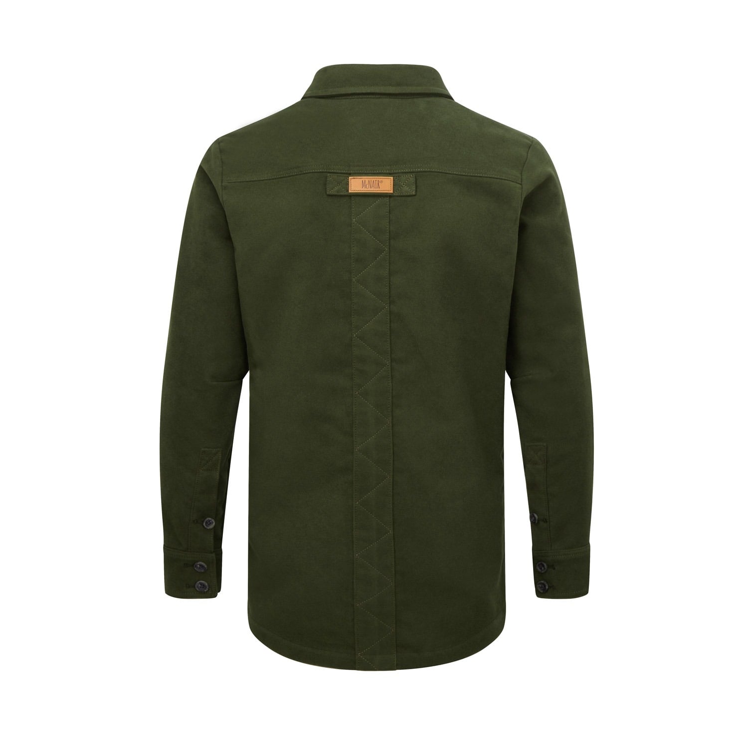McNair men's moleskin Field Shirt in olive green