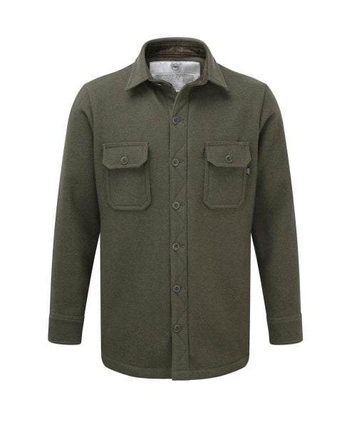 McNair men's heavy weight merino shirt in Dark Sage