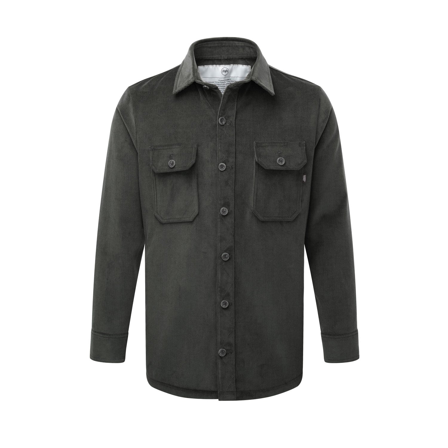 Men's corduroy work shirt in slate grey
