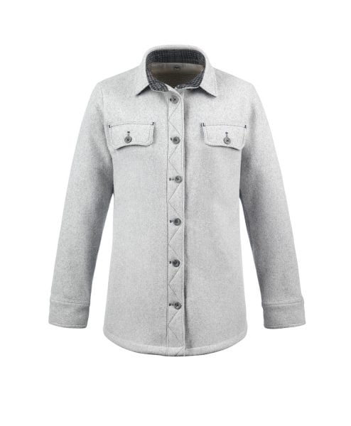 McNair Womens merino Ridge Shirt in Arctic Silver