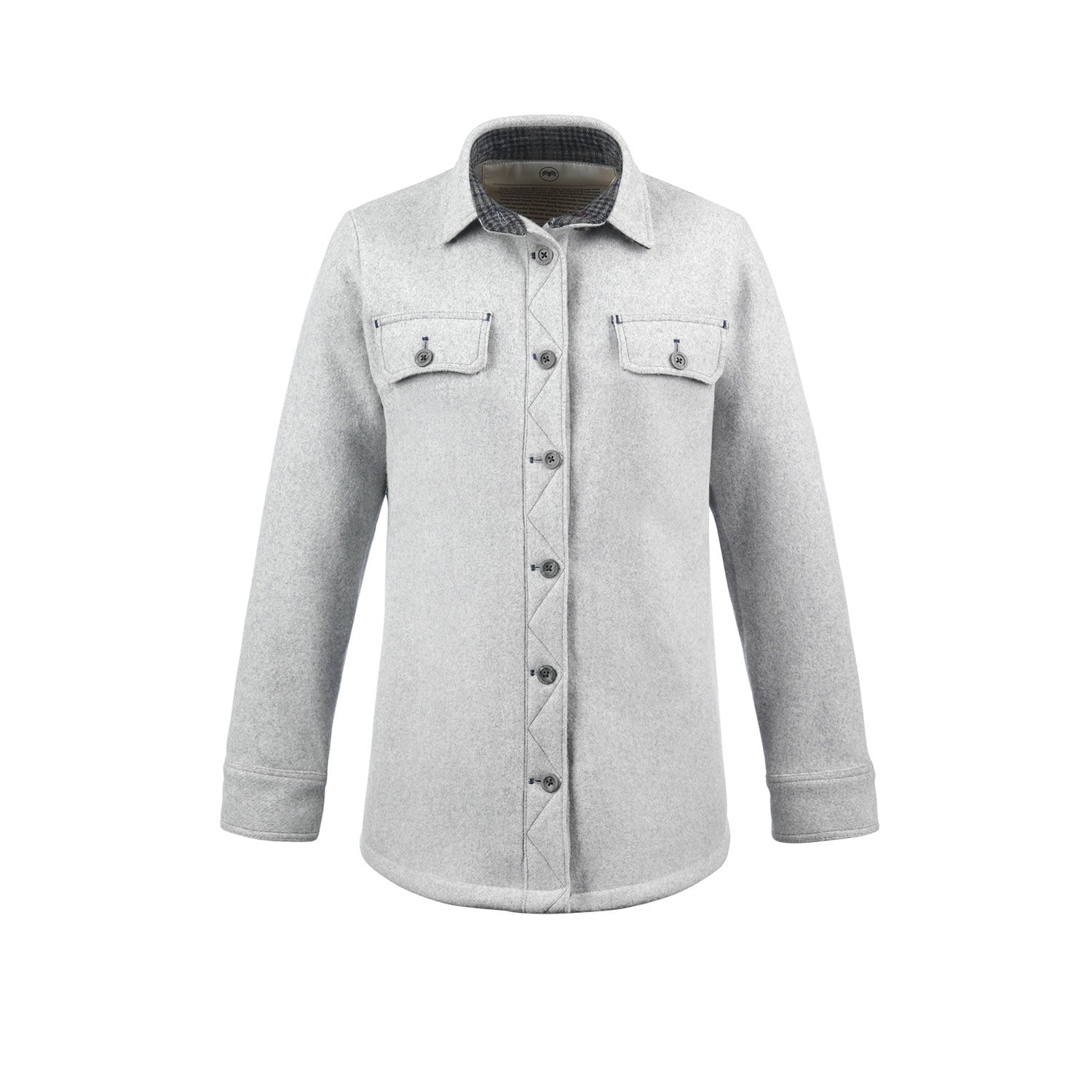 McNair Womens merino Ridge Shirt in Arctic Silver