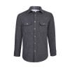 McNair men's Provenance AG merino Mountain Shirt in Charcoal Melange