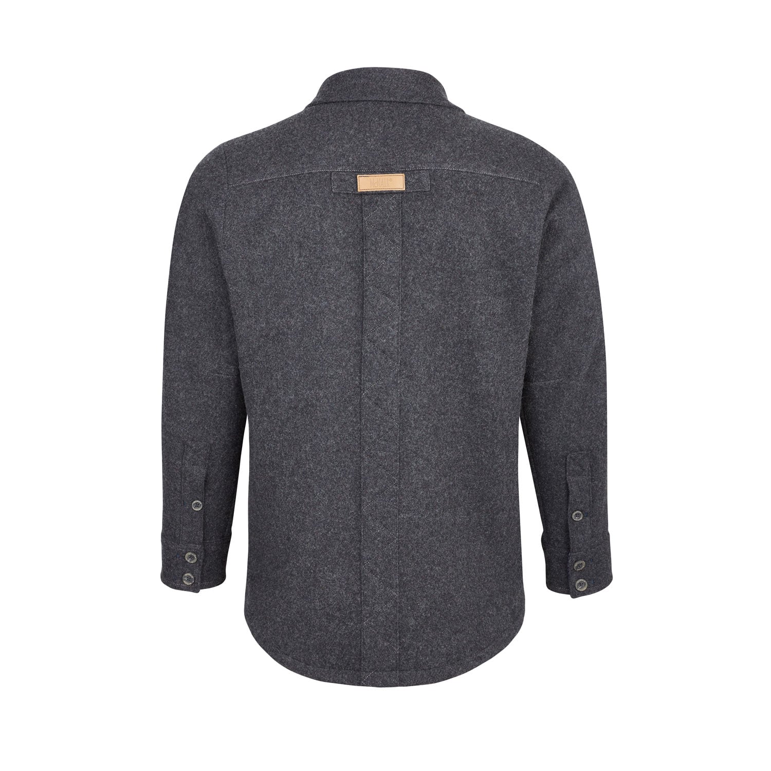 McNair men's Provenance AG merino shirt in Charcoal Melange