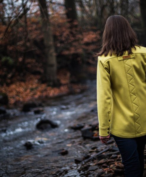 Women's heavy weight merino short in English Mustard
