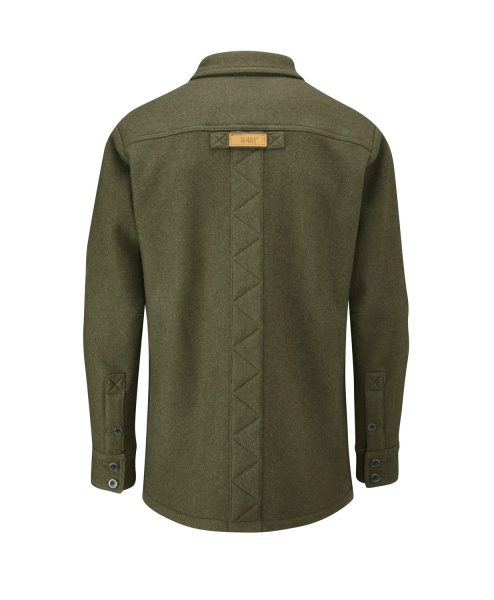 McNair men's merino jacket in Dark Sage (back)