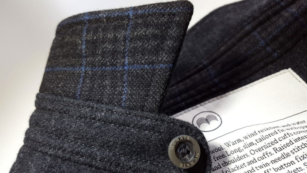 Dark trim on a McNair merino shirt