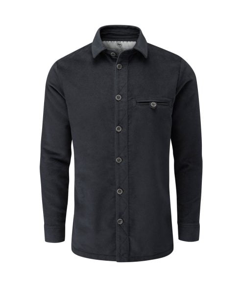 McNair men's moleskin Beck Shirt in Storm Grey