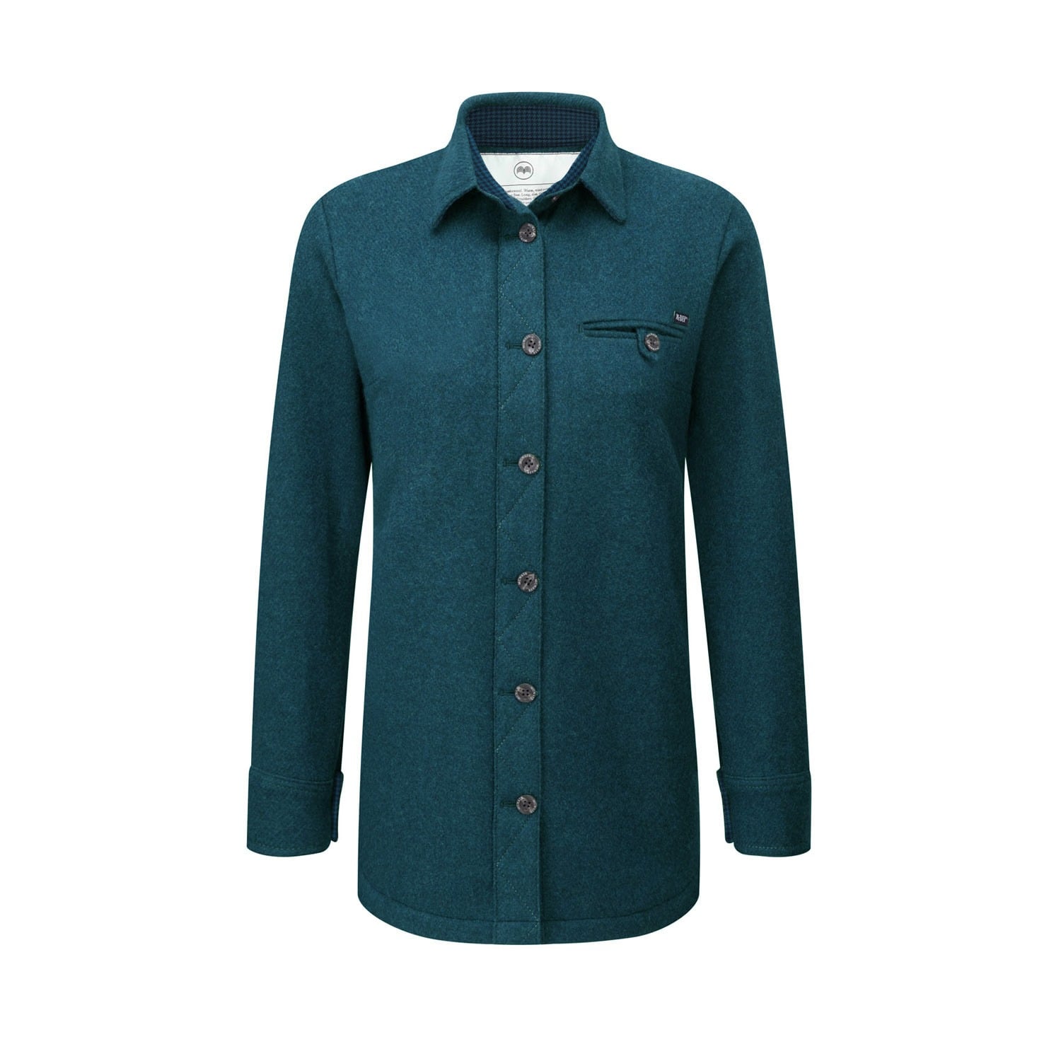McNair women's merino Fell Shirt in Lagoon