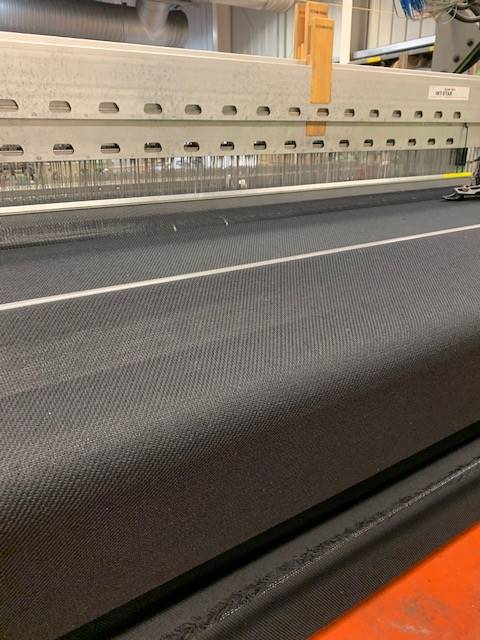 Weaving our Australian charcoal merino wool