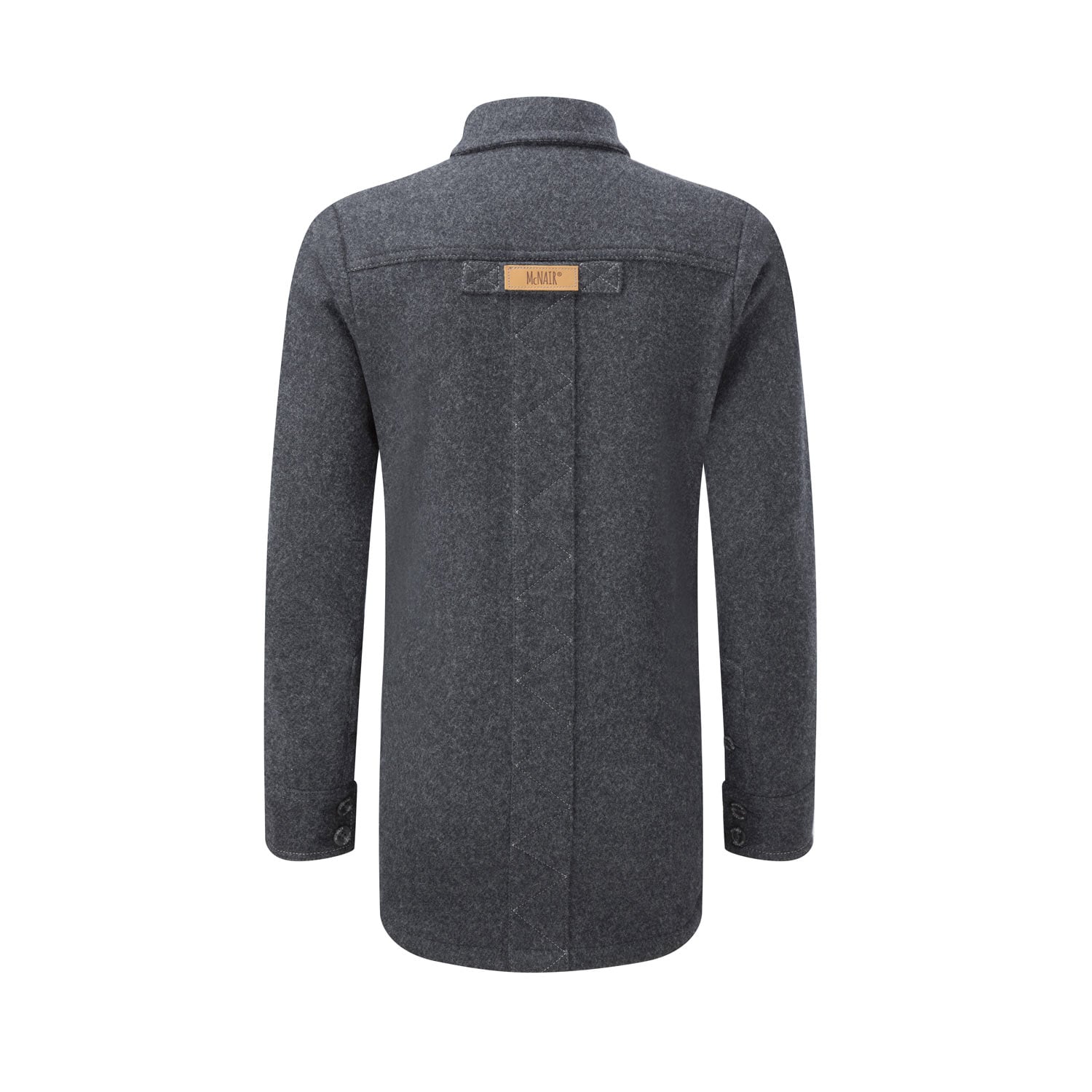 Women's Provenance AG Charcoal Melange merino Fell Shirt - back