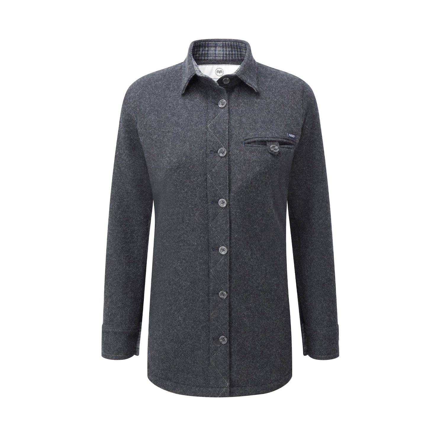 Women's Provenance AG Charcoal Melange merino Fell Shirt