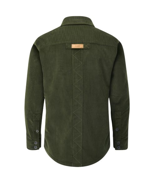 McNair men's corduroy Work Shirt in Forest Green (Back)