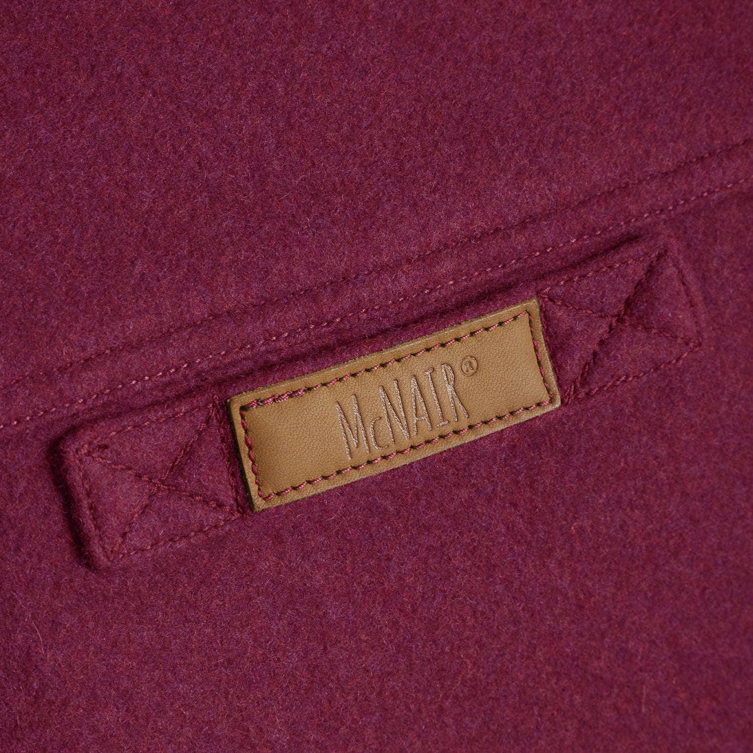 McNair Heather merino Gilet - back label