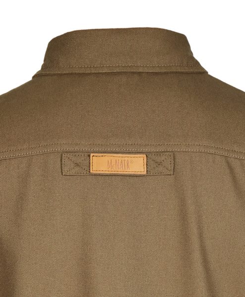 McNair PlasmaDry Canvas Work Shirt in bronzed olive (back)