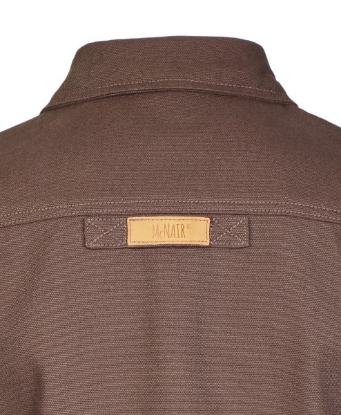 McNair PlasmaDry Canvas Work Shirt in earth brown (back)