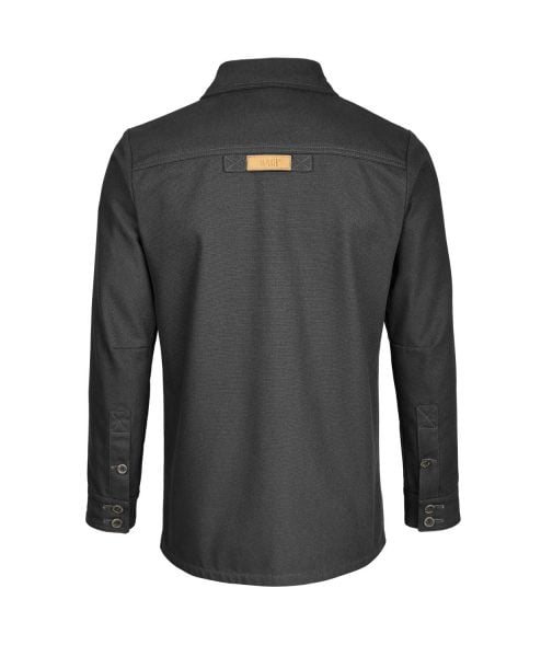 McNair men's PlasmaDry Canvas Work Shirt in black (back)