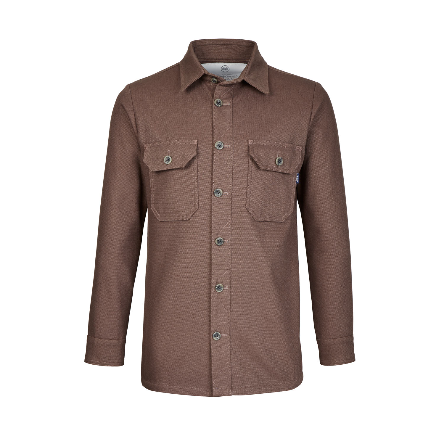 McNair men's PlasmaDry Canvas Work Shirt in earth brown
