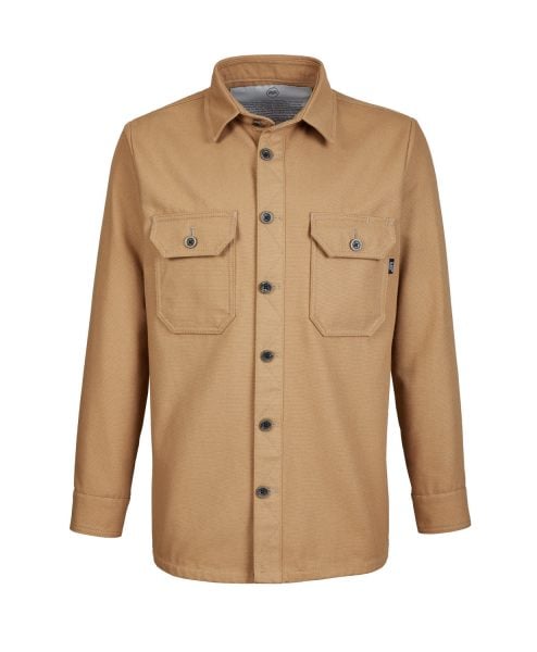 McNair men's PlasmaDry Canvas Work Shirt in sand
