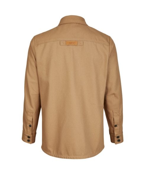McNair men's PlasmaDry Canvas Work Shirt in sand (back)