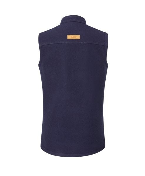 McNair merino Moonraker Gilet in Navy - Back