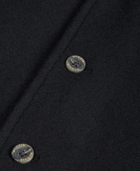 McNair heavyweight merino Valley Gilet - button detail