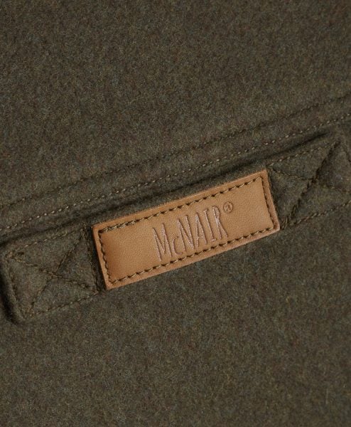 McNair heavyweight merino Highland Gilet - back label