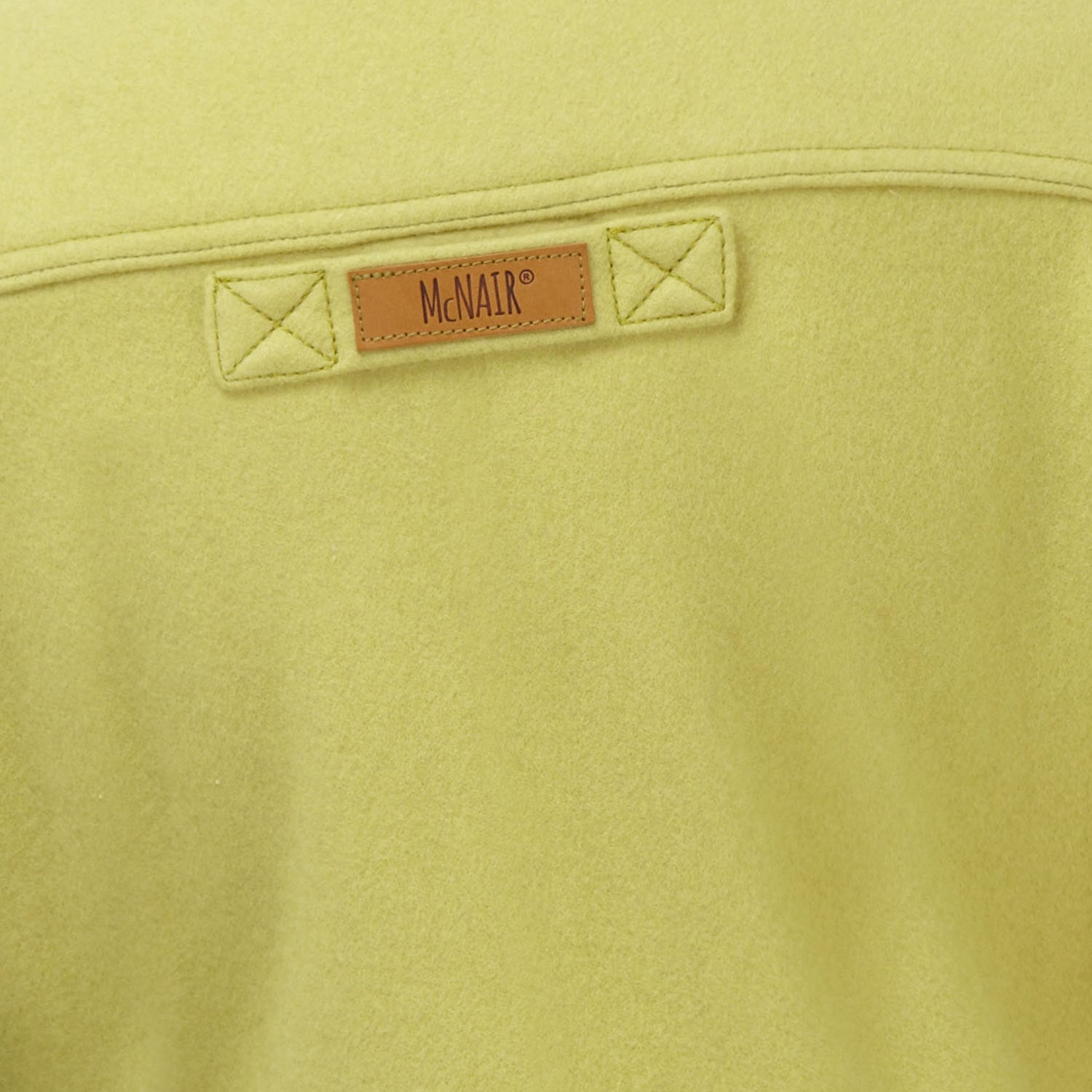 McNair English Mustard merino Gilet - back label
