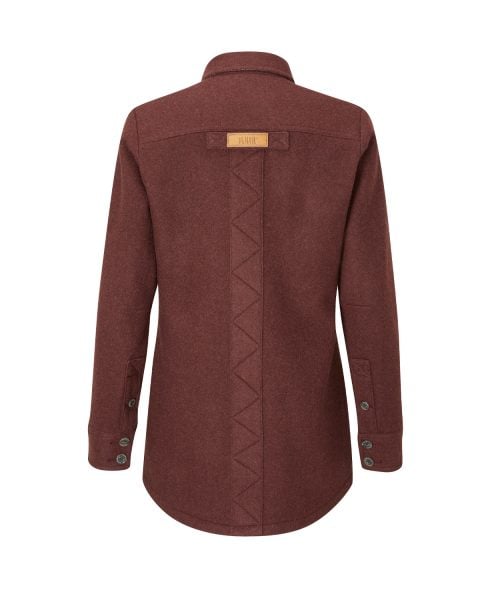 McNair women's merino shirt in Rosewood - Back