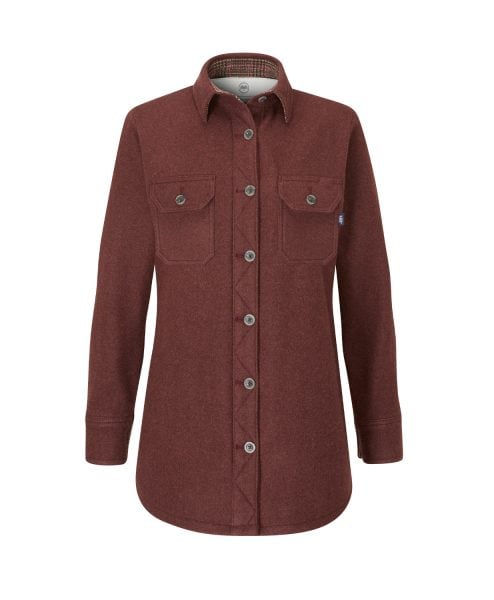 McNair women's merino Mountain shirt in Rosewood