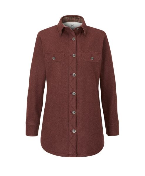McNair women's merino Fell shirt in Rosewood