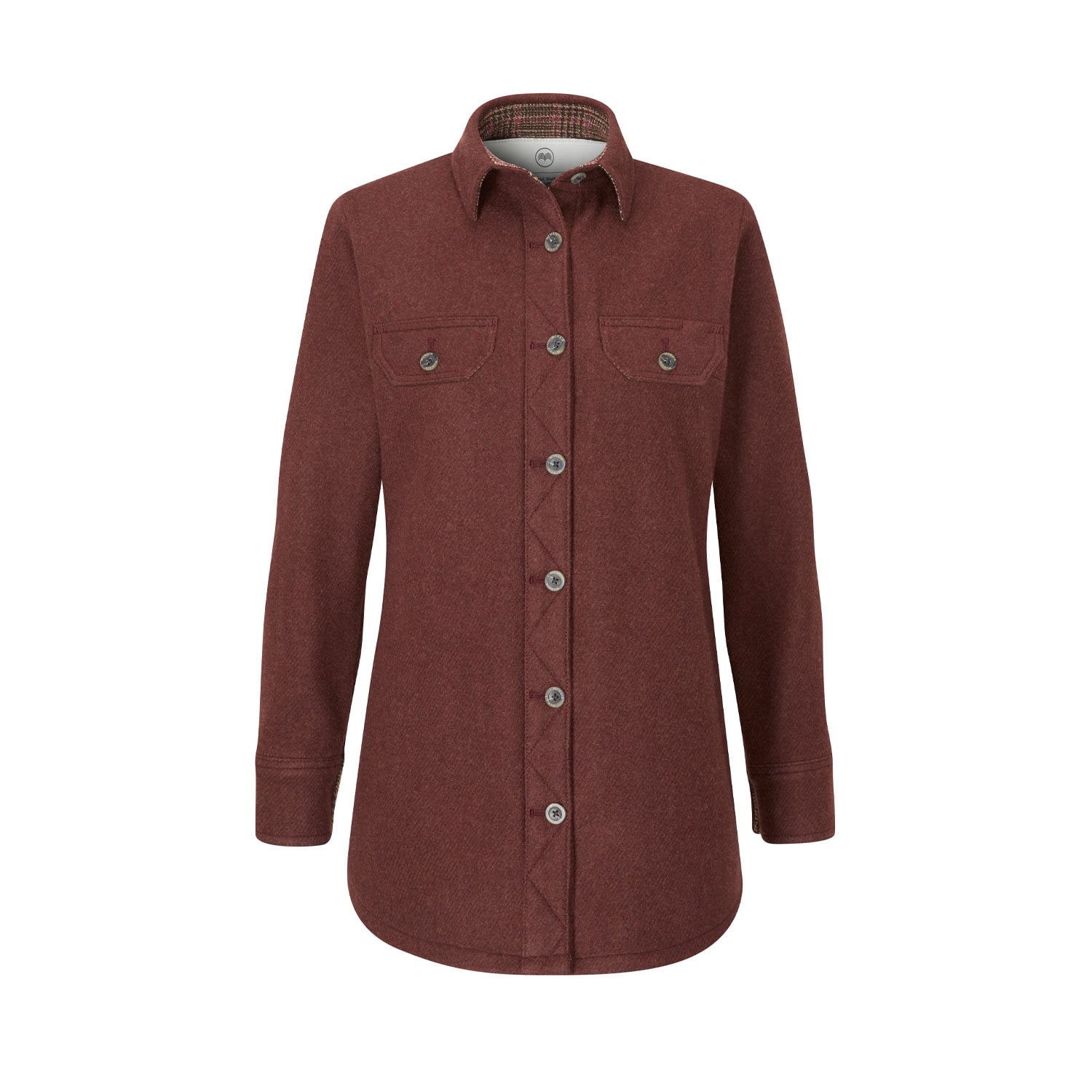 McNair women's merino Fell shirt in Rosewood