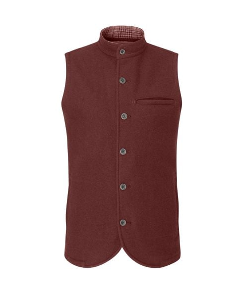 McNair women's merino Moonraker Gilet in Rosewood
