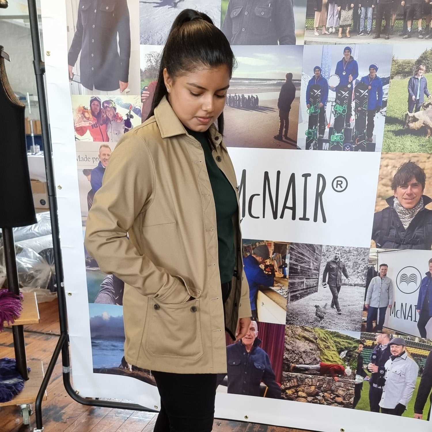 McNair women's Half Panama Jacket in Limestone