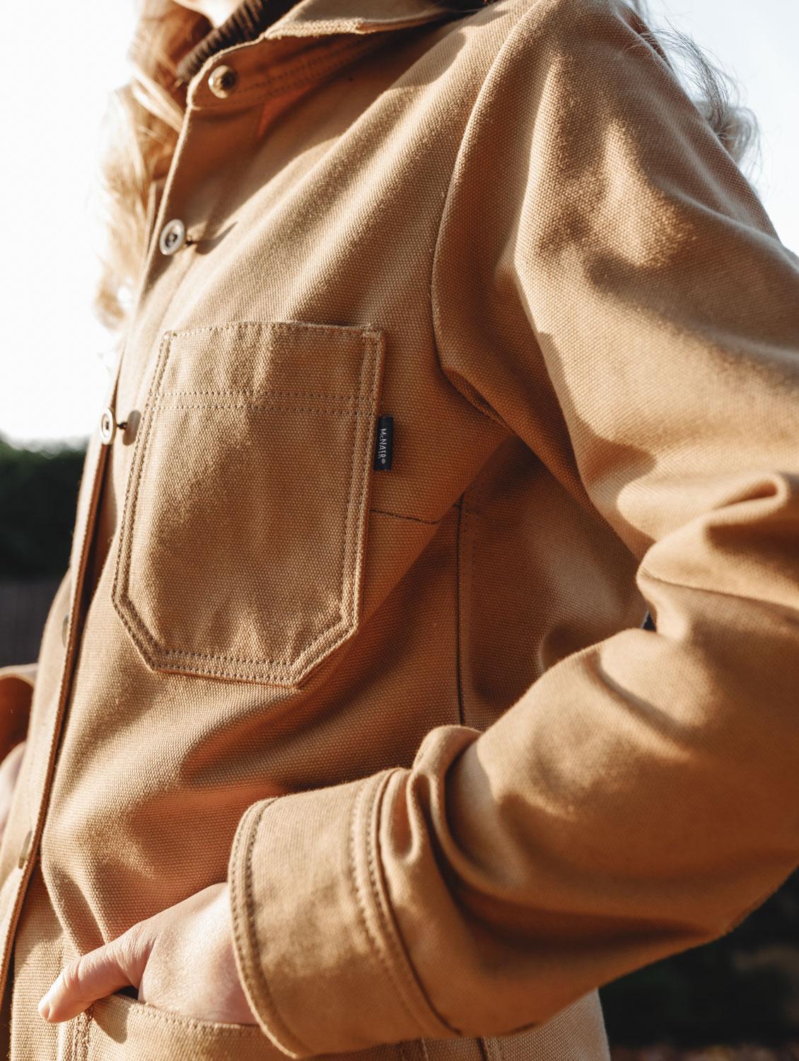 McNair women's cotton canvas Work Jacket (close up)
