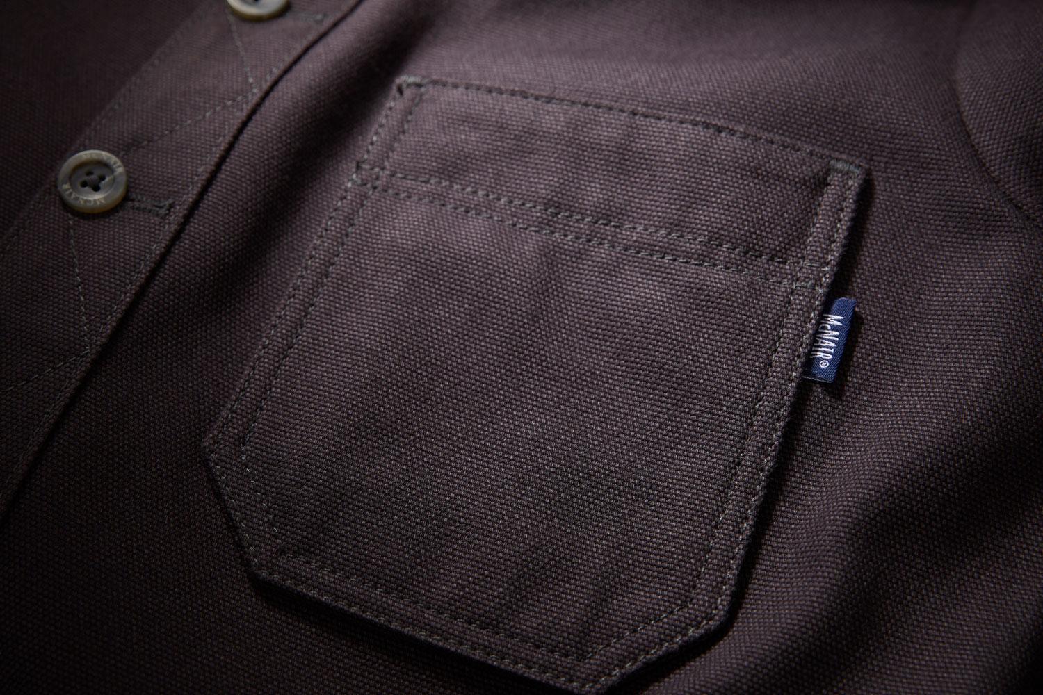 McNair men's PlasmaDry cotton canvas Work Jacket (pocket detail)